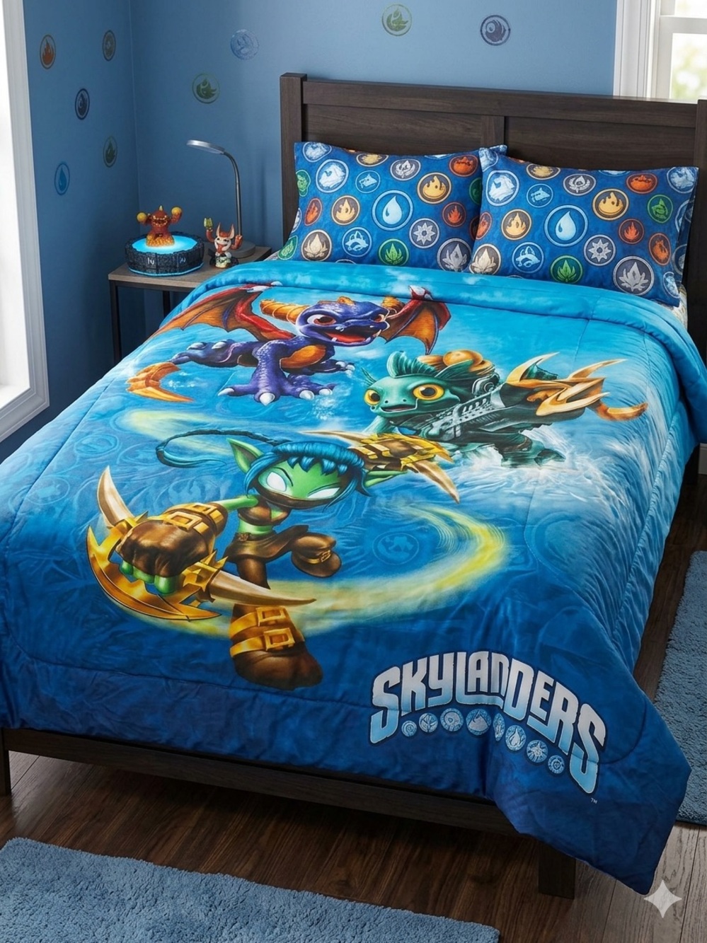 Retired Skylanders Twin Comforter Spyro Stealth Elf Gill Grunt